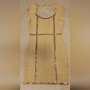 Guess bandage bodycon khaki dress